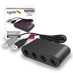 Xyab 810176603246 Gamecube 4-port Controller Adapter For Switch / Wii U Pc Multitap