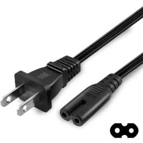 Xyab 810176603369 Figure-8 2 Prong Generic Replacement Power Cable Video Game Xbox Playstation