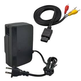 K175 Xyab Ac Adapter Power Supply &av Cable Cord For Nintendo 64 N64 Bundle Lot Brand New