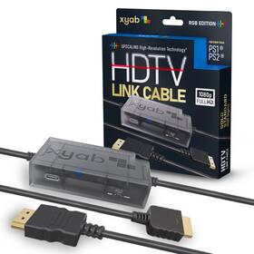 P94310-r Xyab - Rgb Hd Hdmi Cable For Playstation 1 Ps2 1080p Full Retro Gaming