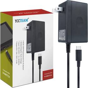 Ycc-sw001-lp Yccteam Charger For Nintendo Switch Ac Adapter Power Supply Black