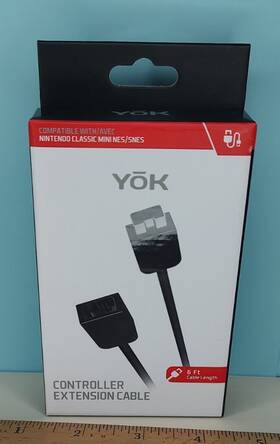 Yok 848645006632 Nintendo Classic Mini Nes / Snes 6 Ft Controller Extension Cable New