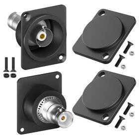 Yqmrczrf 708494200202 2pcs Bnc D Series Panel-mount Connector Gold-plated Sdi Video Coaxial Soc