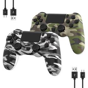Ns-011 Ysokk 2 Pack Wireless Controller For Ps4/slim/pro With 1000mah Battery/dual Vibrati