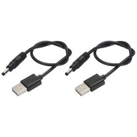 Zaplyte 634149508426 2 Pcs Usb To Dc Power Cable 0.3 M 4.0mm X 1.7mm Cord Black