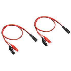 Zaplyte 746453039166 2pack Dc 5.5 X 2.1mm Female Plug To Alligator Clip Cable Connector Black Red