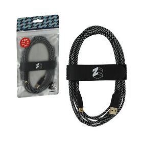 Zl500070 Zed Labz Ultra 3m Braided Usb Charging Cable Adapter For Nintendo 3ds 2ds