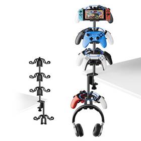 Ps5-5 Zhgm Rotatable Aluminum Desk Clamp Controller Holder 4 Tier Universal Under