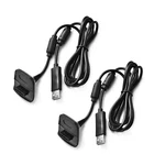2 For Xbox 360 Black Wireless Controller Usb Charging Cable Replacement Charger. Fixed Price $10.98.
