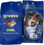 2-PACK Onn. 6FT A/v Composite Cable Rca Connectors Audio Video Cord 100008650. Fixed Price $15.90.