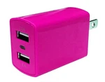 Dual Usb 2.1A Travel Wall Charger Adapter - Hot Pink. Fixed Price $9.53.