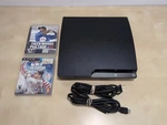 Sony Playstation 3 - Slim 120GB Black Console System + Games Cables No Cont. Fixed Price $105.00.