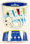 161657 Manhattan Ilynk Hub+usb Hub,micro&mini Adapter,add Additional Port. Fixed Price $11.68.
