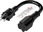 Short 15A To 20A Adapter Cable, Plugrand Nema 5-15P 5-15R, 5-20R, 6-15R, 6-20. Fixed Price $15.51.