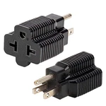 Yeewenmo 2PCS 4 In Power Adapter, 15 Amp Household Black Pack,. Fixed Price $18.69.