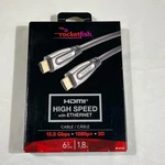 Rocketfish 6FT High Speed Hdmi Cable With Ethernet 1080P 3D RF-G1167. Fixed Price $16.99.