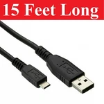 15FT Micro Usb Data Sync Charger Charging Cable Cord Lg PS4 Xbox One Controller. Fixed Price $8.94.