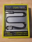 Tylt Syncable Tangle Free Flat Micro Usb Charge & Lead 30 Cm - Black. Fixed Price $10.69.