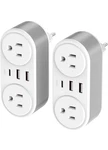2 Pack European Travel Plug Adapter With Usb C, Chuafiur International Power.... Fixed Price $9.99.