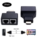 2X Hdmi Extender To Dual RJ45 Over Cat 5E/6 Network Ethernet 4K Adapter 1080P. Fixed Price $8.99.