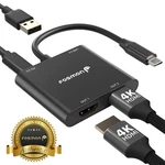 Fosmon Usb C Hub, To Dual Hdmi Adapter 4K 30HZ, Splitter, Pd 3.0. Fixed Price $19.99.