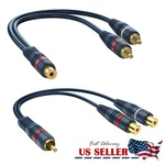 Rca 1 Female To 2 Audio Y-converter Splitter Adapter. Fixed Price $10.99.