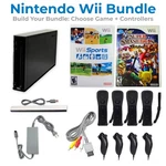 Nintendo Wii Console Black Av 1-4 Controllers Sports Smash Bros Tested. Fixed Price $174.99.