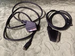 2 Rgb Scart Video Cable Lead Sega Saturn, Untested. Fixed Price $16.50.