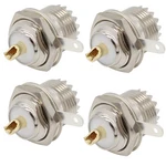 Exgoofit 4-PACK SO239 Bulkhead Connector Uhf Female Nut Silver. Fixed Price $12.73.