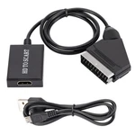 Hdmi To Scart 1080P Video Audio Composite Scaler Converter Adapter Dc Cable. Fixed Price $15.80.