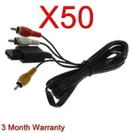 50 Lot Stereo Av Audio Video Rca Composite Cables For Nintendo 64. Fixed Price $71.95.