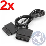 Lot - 2X 6 Ft Controller Cord Extension Cable For Sony Playstation PS2 / PS1. Fixed Price $10.19.