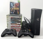 Xbox 360 Slim 320GB Ultimate Gaming Bundle - 12 Best Games Wireless Controller. Fixed Price $222.00.
