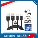 2-PACK 10FT PS4 & Xbox One Charger Nylon Braided Micro Usb Cable Black New. Fixed Price $10.99.