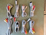 (10$2) Eight (8) Wii To 3 Rca Composite Av Cable Cord For Nintendo Console. Fixed Price $39.50.