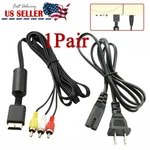 Audio Av Rca+ac Cable Power Supply Adapter Cord For Sony Playstation 1/2 PS2 Fat. Fixed Price $9.99.