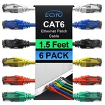Patch Cables 1.5 Feet (6 Pack), Ethernet Cable, 24AWG Cca Cord, Ut.... Fixed Price $15.83.