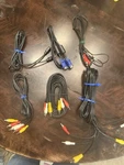 Lot Of Cables Rca Vga S-video Composite Audio Retro Gaming Tv Bundle. Fixed Price $12.49.