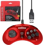 Retro-bit Official Sega Genesis Usb Controller 8-BUTTON Pc/mac Raspberry Pi Red. Fixed Price $22.99.