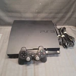 Sony Playstation 3 - Slim 120GB Black Console System + Controller Cables. Fixed Price $108.00.