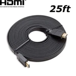 Hdmi 25FT Flat V1.4 3D Ethernet Cable For Blu-ray Dvd Xbox One PS4 Hdtv Bk. Fixed Price $7.99.
