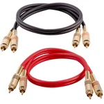 Pack Of Foot 2-RCA Male To Audio Patch Cables Various Colors. Fixed Price $26.99.