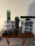 Xbox 360 Console Black With 1 Controller & 30 Games Kinect Tested/working Oem. Fixed Price $190.00.