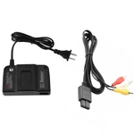 Power Supply Adapter Cord / Audio Av Rca Cable For Nintendo N64 Game Set. Fixed Price $12.99.