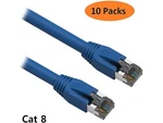 Nippon Labs Cat 8 Ethernet Cable 50 Ft. - Blue, 2GHZ, 40G, 24AWG, S/ftp Shield. Fixed Price $480.99.
