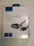 Insignia 6' Single/dual Link Dvi-d Dvi-i Hdmi Cable Monitor Gaming Adapter. Fixed Price $21.00.
