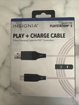 Insignia Usb-c 9' And Charge Cable For Playstation 5 White/black. Fixed Price $10.00.