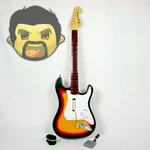Harmonix Rock Band PS3 Guitar With Dongle Fender Stratocaster Sunburst Strap. Fixed Price $127.86.