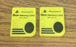 2X Sony Playstation PS2 Nyko Yellow 8MB Memory Card Magicgate Lot. Fixed Price $13.25.