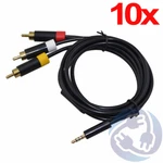 Lot 10X - Composite Rca Av A/v Audio Video Cable Cord For Microsoft Xbox 360. Fixed Price $38.99.